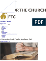 4 Reasons You Should Pray For Your Pastor Daily - For The Church