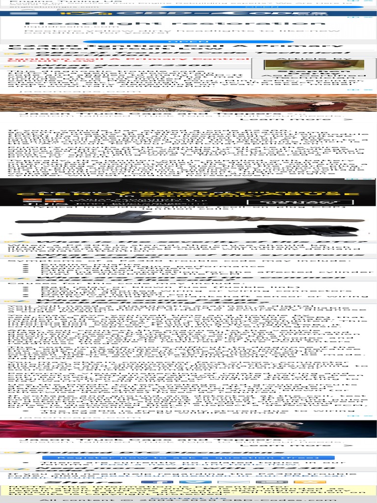 P2300 Ignition Coil A Primary Control Circuit Low PDF Ignition
