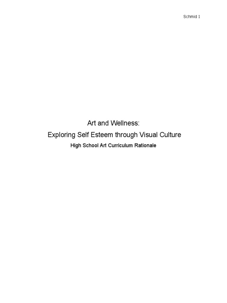 Arte345 Rationale Final | PDF | Art Therapy | Self Concept