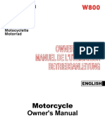 Kawasaki W800 Owner's Manual PDF