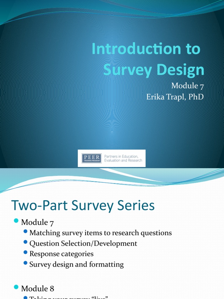 Modules 7 Introduction To Survey Design ET 2014 | PDF | Survey ...