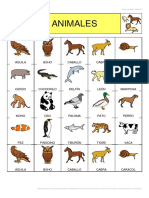 Bingo Animales 5x5 Cartones 3