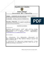 Tutela Departamento Rubiela Gutierrez Roa (Traslado Docente) 2020