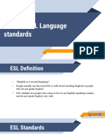 ESL and EFL Language Standards Explained