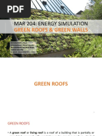 Mar 204: Energy Simulation: Green Roofs & Green Walls