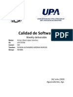 Calidad de Software: Weekly Deliverable