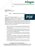 CARTA SUSPENSIÓN REFRIDCOL 07 de Abril