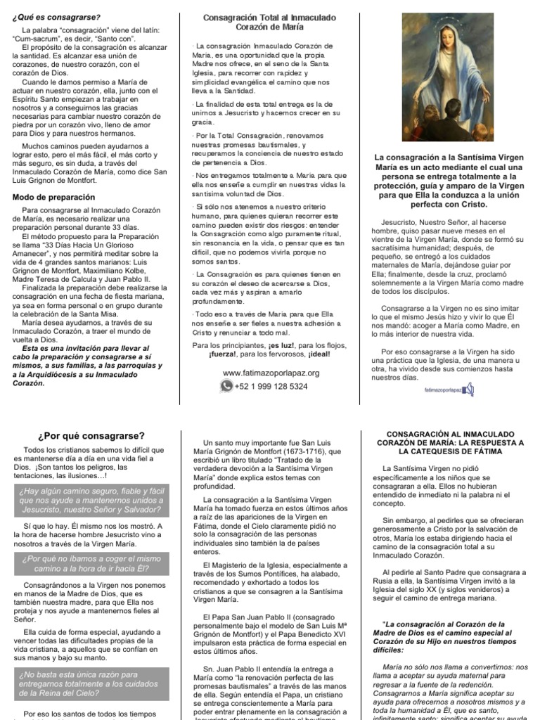 Triptico Consagracion Mariana 1 | PDF | María, madre de Jesús | Cristo ...