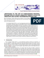 Limitations of CLT Material Parameters for Vibration Modelling