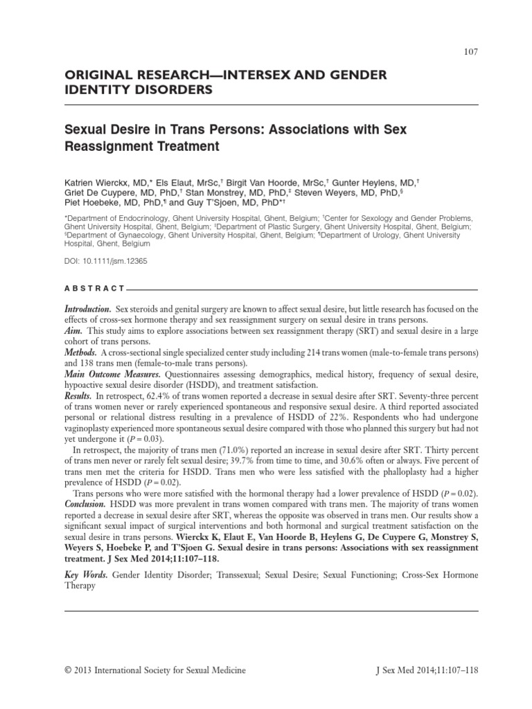 Original Research-Intersex and Gender | PDF | Transsexual | Transgender
