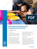 Nutritional Guidance For Complementary Food: 1.1 Purpose