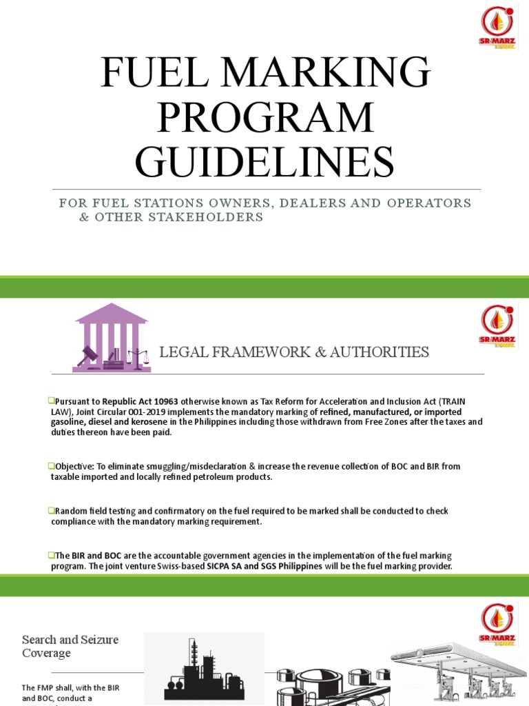 Fuel Marking Program Guidelines PDF Oil Refinery Government