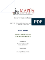 Final Exam: Technical Proposal Retrofitting Method