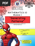 Grade 10 Patterns and Sequences Module | PDF | Sequence | Mathematical ...
