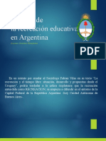 Historia de La Recreación Educativa en Argentina