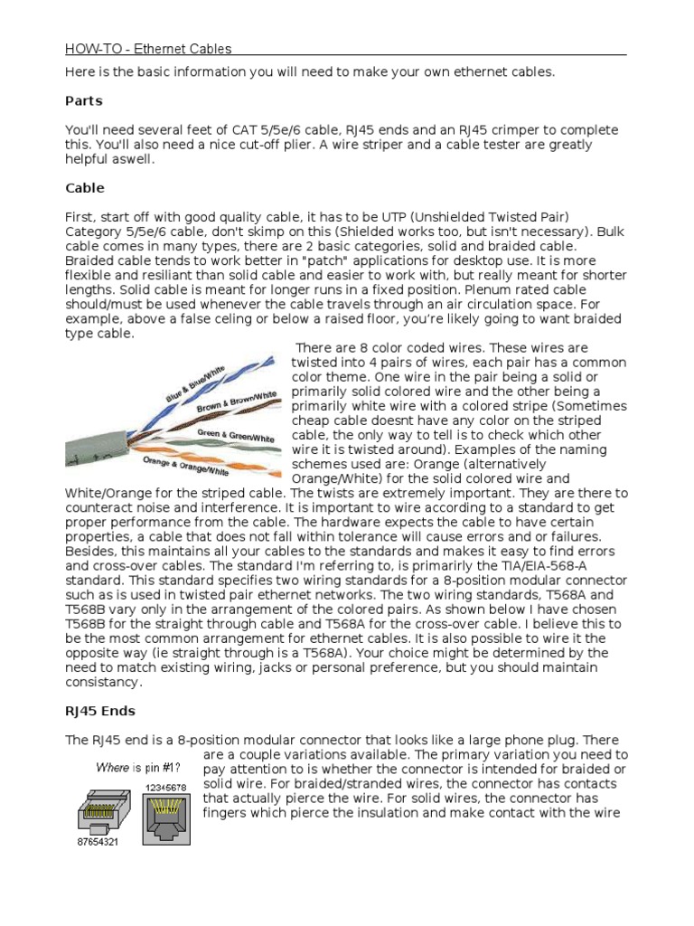 HOWTO Cables Parts PDF Electrical Connector