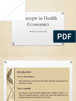 Concepts in Health Economics