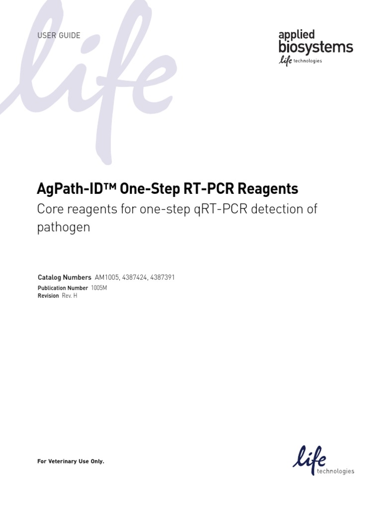 Agpath-Id™ One-Step RT-PCR Reagents | PDF | Reverse Transcription ...