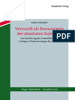 Maria Daskalaki - Vernunft Als Bewusstsein Der Absoluten Substanz Zur Darstellung Des Vernunftbegriffs in Hegels Phänomenologie Des Geistes