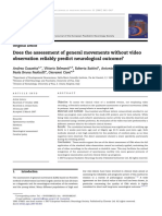 Does The Assessment of General Movements Without Video Observation Reliably Predict Neurological Outcome?