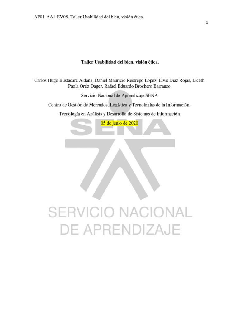 Ap01 Aa1 Ev08 PDF | PDF | Usabilidad | Informática