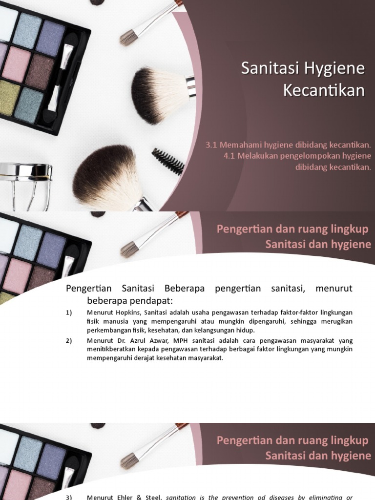Pengertian Dan Ruang Lingkup Sanitasi Hyghiene Kecantikan