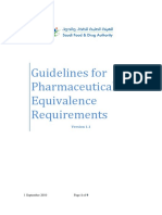 Guidelines For Pharmaceutical Equivalence Requirements: Version 1.1