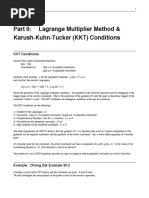 Part II: Lagrange Multiplier Method & Karush-Kuhn-Tucker (KKT) Conditions