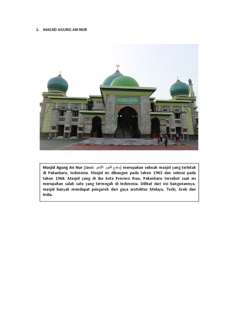 Destinasi Wisata Terkenal di Riau | PDF