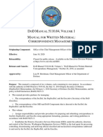 D D M 5110.04, V 1 M W M: C M: O Anual Olume Anual For Ritten Aterial Orrespondence Anagement