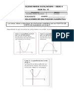 3 - TALLER No 15 CEROS O SOLUCIONES DE LA FUNCION CUADRATICA