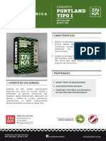 Ficha Tecnica Cemento Portland Tipo 1 PDF