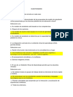 Cuestionario sobre educación virtual y ambientes de aprendizaje