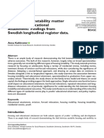 Does Housing Instability Matter For Youths' Educational Attainment? Findings From Swedish Longitudinal Register Data