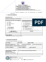 Department of Education: Research Proposal Application Form and Endorsement of Immediate Supervisor