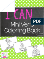 I Can : Mini Verb Coloring Book