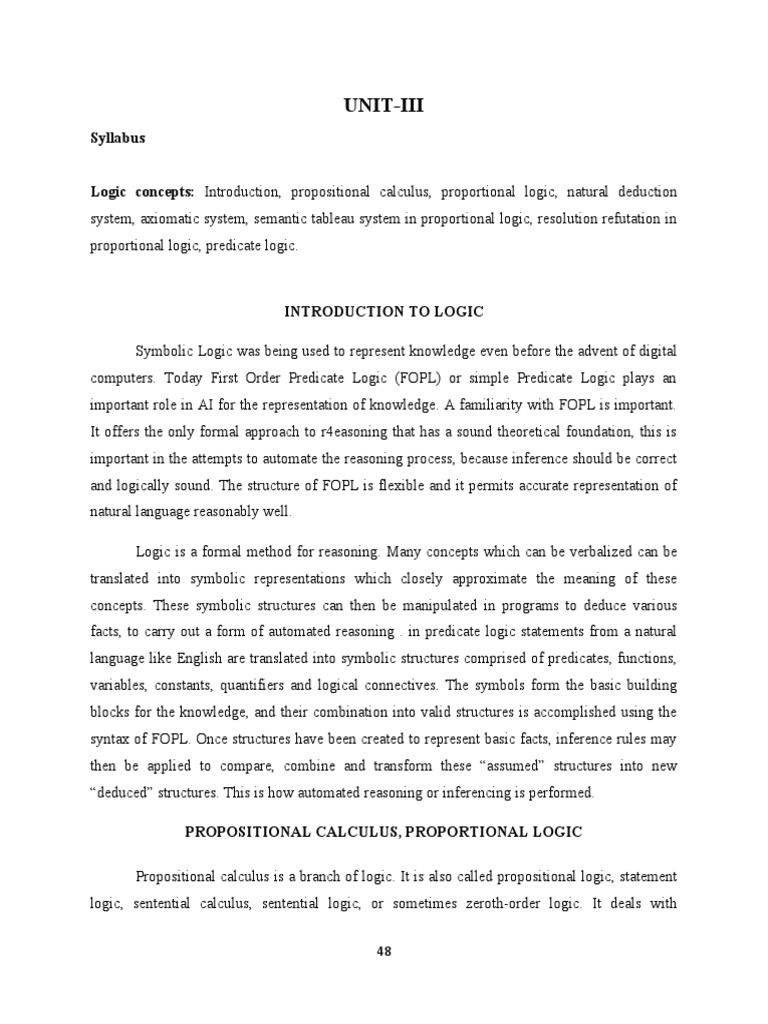 Introduction to Propositional Logic | PDF | Axiom | First Order Logic