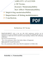 Maintainability Analysis.