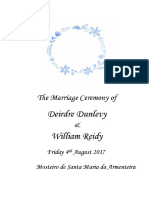 Booklet Form Wedding Mass Booklet Deirdre and Will FINAL PDF