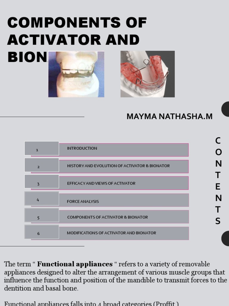 Activator & Bionator PDF Muscle Contraction Tongue