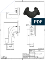 90 Degree Double Flange Bend Pipe - 2D Technical Drawing - 1.8 PDF