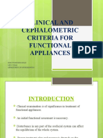 CLINICAL AND CEPHALOMETRIC CRITERIA FOR FUNCTIONAL APPLIANCES
