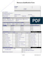 Resource Qualification Form: Street /prefecture