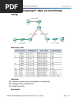 2.2.2.4 Packet Tracer - Configuring IPv4 Static and Default Routes Instructions