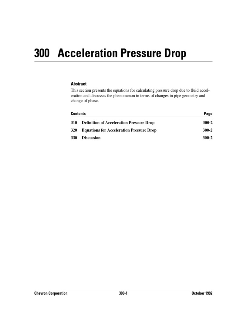 Acceleration Pressure Drop in Fluid Flow | PDF | Pressure | Fluid Dynamics