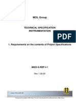 MOL Group: Technical Specification Instrumentation