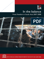 In The Balance: Press Freedom in South Asia 2007-2008