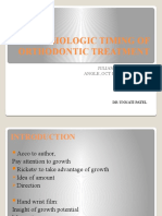 Physiologic Timing of Orthodontic Treatment