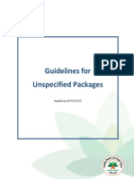 Guidelines For Unspecified Packages: Issued On 17/07/2019