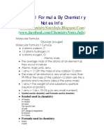 Chemistry 11th 12th Formula in PDF